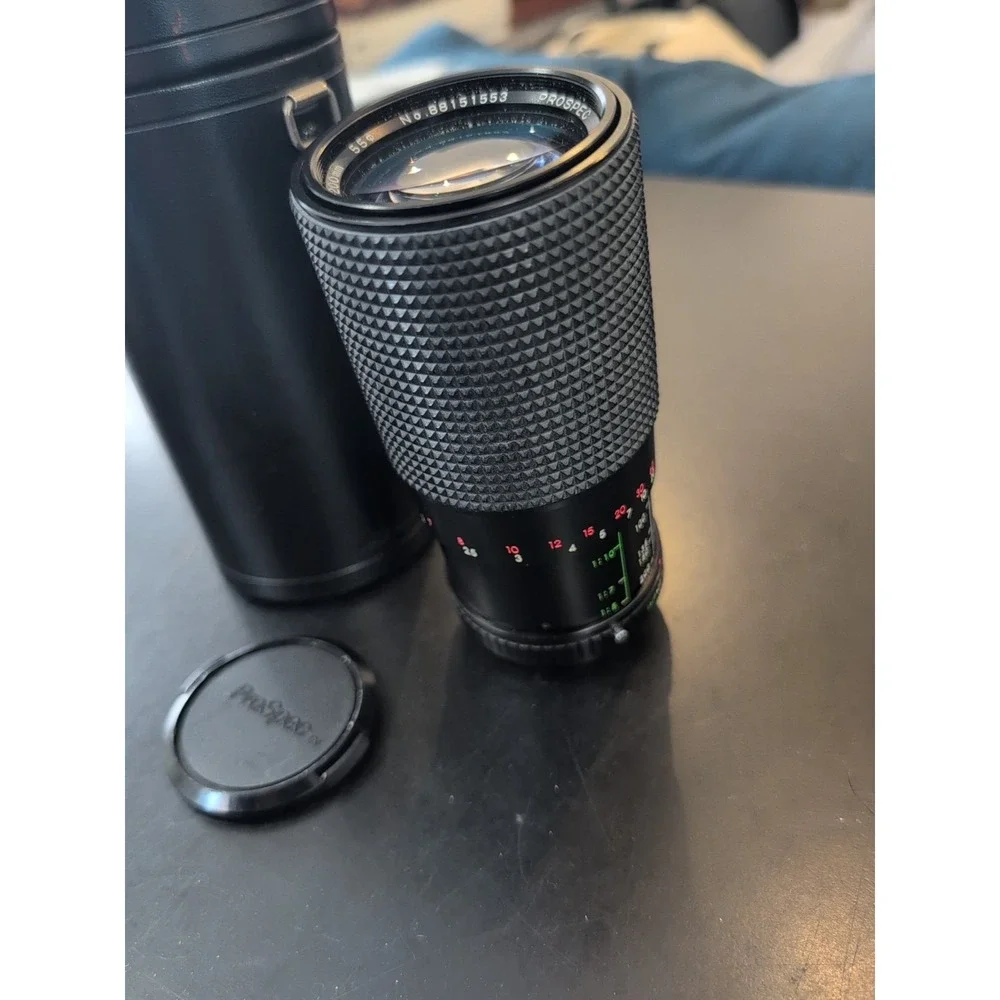 Prospec MC Auto Zoom 3.9 80-200 mm Zoom Camera Lens 624-4727 w Leather Case